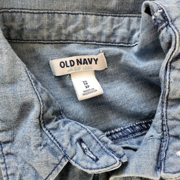 Old Navy Denim button up XSmall - Picture 4 of 6